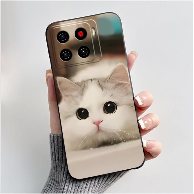Cute Cartoon Case For ZTE Blade A56 Z2473 Nubia A56 Printing Shell For Blade A56 Pro Protective Cover Soft Silicone Black Casing