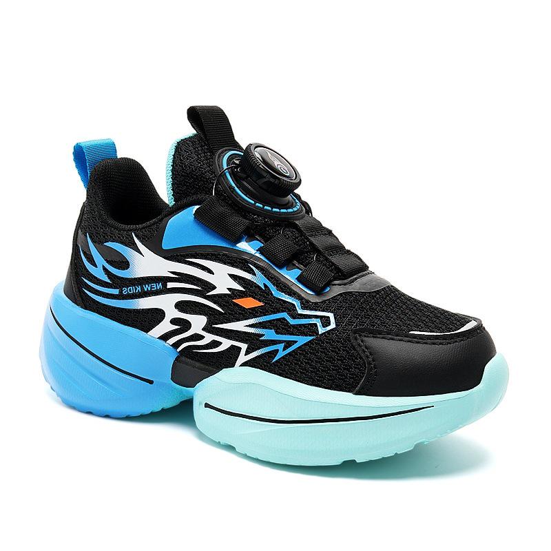 New Boys' Autumn Basketball Shoes - Soft Sole Mesh Running Shoes for Big Kids