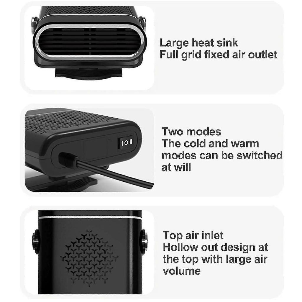 Portable Car Heater 24v, Auto Car Windshield Defroster Fast Heating & Cooling Fan 2 In 1 Car Space Heater,electric Car Heater That Plugs Into Cigarett