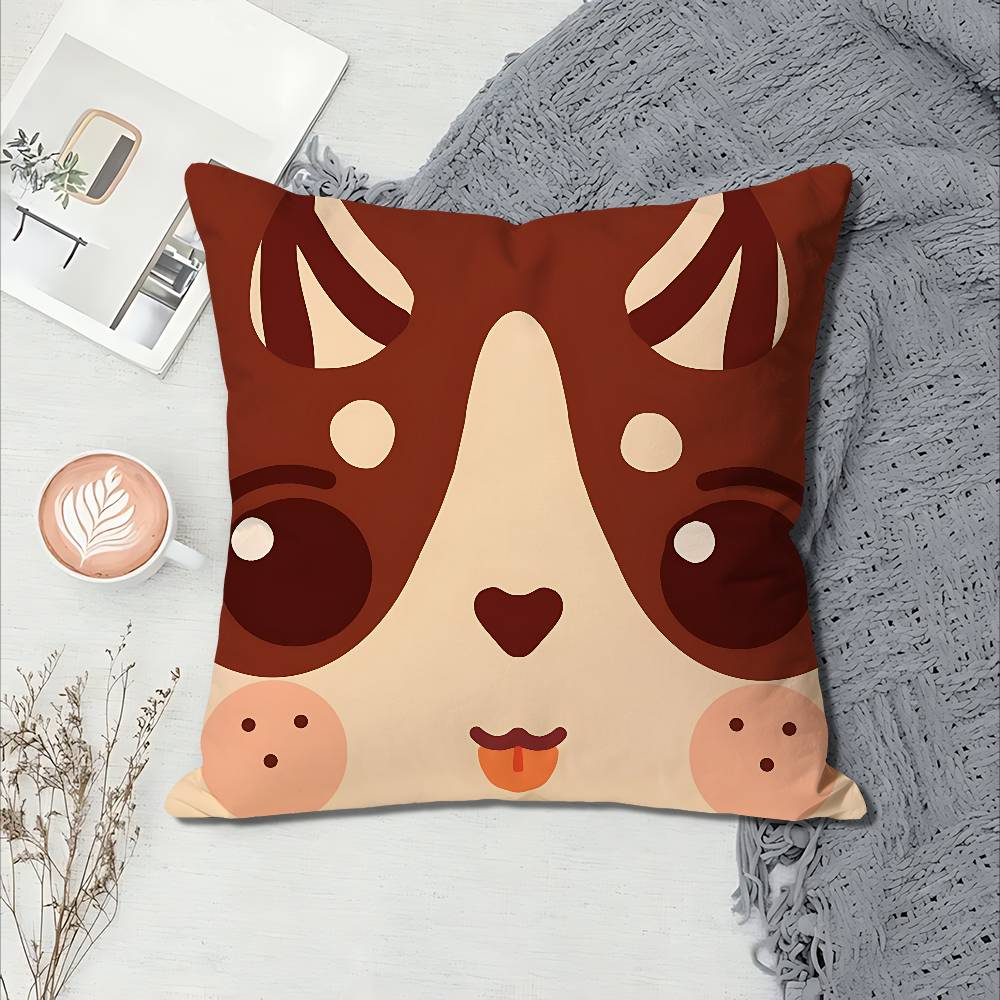 AAdopts Me Game Pillow Cases for Bedroom Living Room Sofa Home Decor Polyester Cushion Cover with Zipper