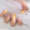 Sweet Yellow Flower Press-On Nail Art for European and American Styles - Removable Fake Nail Tips