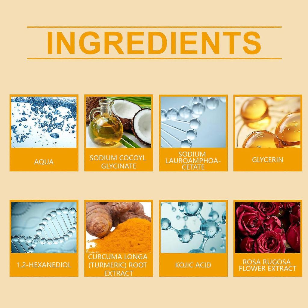 Limited time!!Jaysuing Turmeric Facial Cleanser - Gentle Cleansing For Pores, Refreshing, Oil-Control, Moisturizing, And Hydrating Cleanser