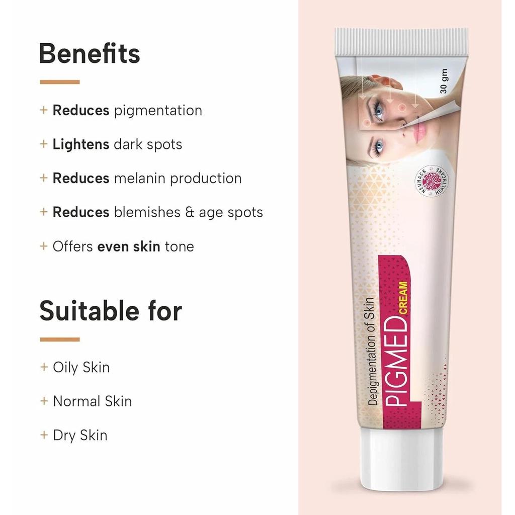 Neuhack Pigmed De Pigmentation cream for Dark spots, Acne scars, Pimple marks