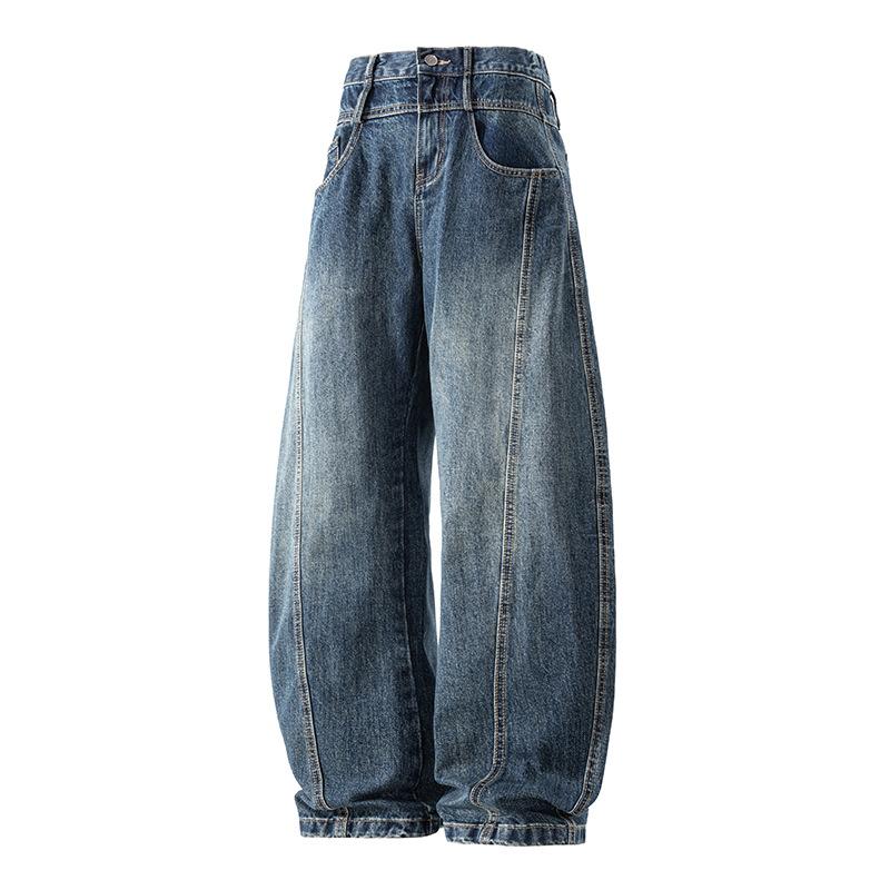Street Silhouette Scimitar Pants Men's Autumn and Winter New Style Jeans Versatile Trousers