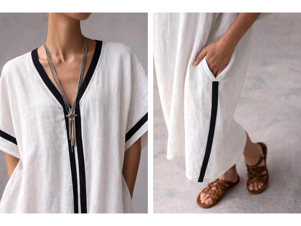 Damen Freizeit Langes Maxikleid mit kurzen Ärmeln - Neue Frühling/Sommer Kollektion