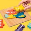 Non-Toxic Wooden Puzzle Montessori Animals Cartoon Colorful Learning Education Toys Tangram Jigzaw Cognitive Wood For Children Kids Gifts
