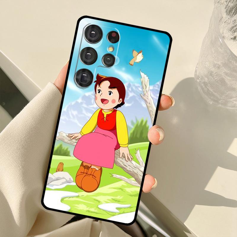Capa de desenho animado Heidi para Samsung Galaxy S23 S22 Ultra S20 FE Note 20 Note 10 S8 S9 S10 Plus S21 Ultra