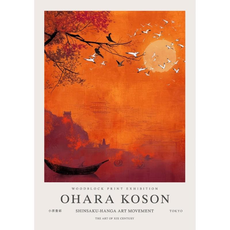 William Morris Starry Sunset Whale Peacock Animal Artwork Retro Exhibition Poster Canvas Paintings Wall Art Pictures Home Decor