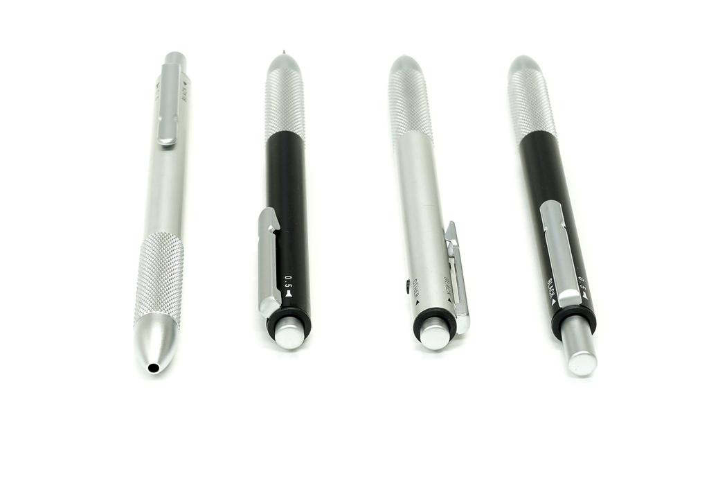 Made In Metal 4 Mechanic Premium Japan, Non-Slip Knock-Style Multi-Function Pen, Boxed, K7-S4M-1-S