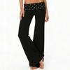 Pantaloni Casual a Zampa Colorblock a Pois Slim Fit da Donna per Casa, Sport, Palestra