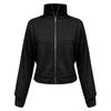 Women's Fashionable Long Sleeved Solid Hooded Zippered Sweater Jacket