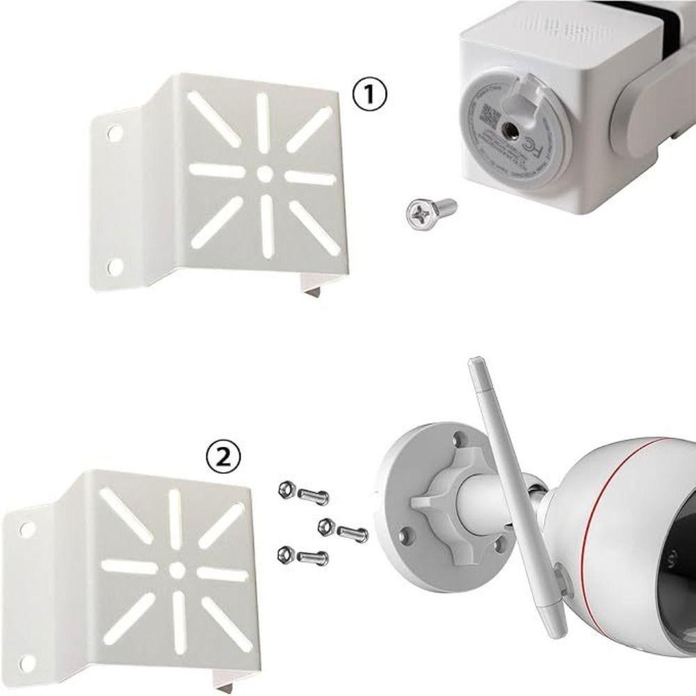 White Corner Mounting Bracket Pole Mount Holder  For CCTV LED Lamp Solar Panels Cameras
