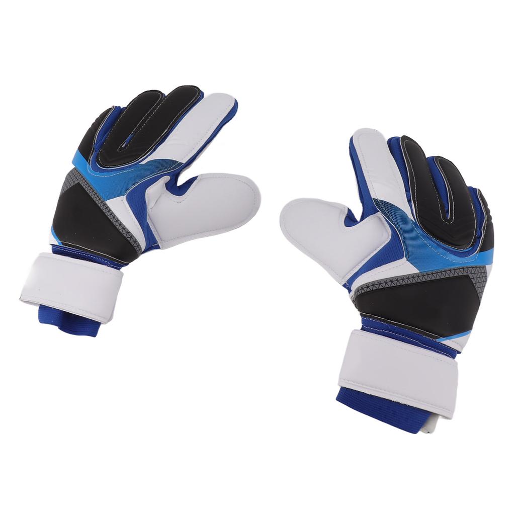 Soccer Gloves Breathable Anti Slip Wear Resistant Thickened Blue Goalkeeper Gloves for Kids