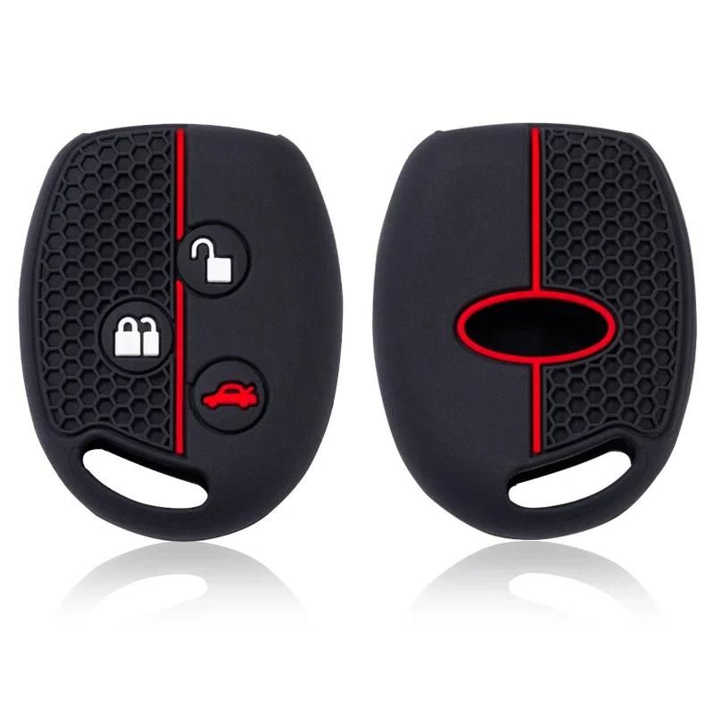 Silicone Protection Shell For Ford Mondeo Focus Fusion Fiesta Galaxy Transit 2008 2006 2007 Car Key Case Cover Accessories