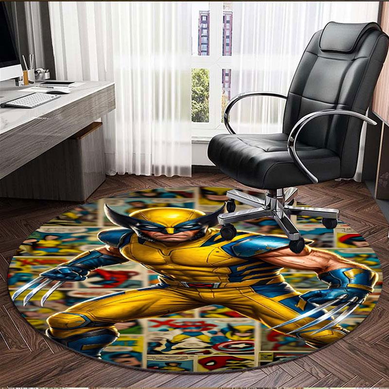 Wolverine Print Round Rug, Washable Floor Carpet, For Entryway Dorm Laundry Room Office Study, Home Decor Birthday Christmas Gift