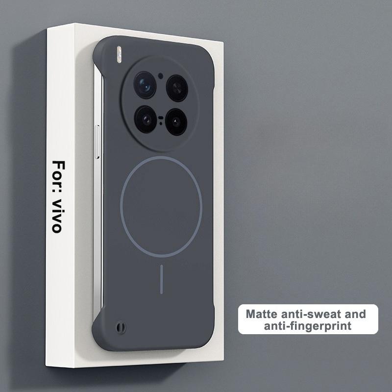 For Magsafe Frameless Case For VIVO X300 Pro Ultra Thin Hard PC Frosted Wireless Charging Shockproof Back Cover for VIVO X300Pro