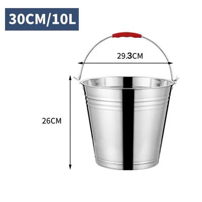 ZISIZ Stainless Steel Portable Water Bucket