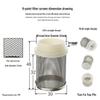 4/6/1 Inch Soft Water Hose & Oil Filter Screen Connector for Fish Tank Pump Impurity Isolation.