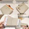 Korean Style Genuine Cowhide Ultra-Thin Minimalist Wallet with Zipper Coin Purse