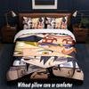 Set Biancheria da Letto Design Naruto 1 Copripiumino + 2 Federe Morbido Traspirante Biancheria da Letto per la Casa