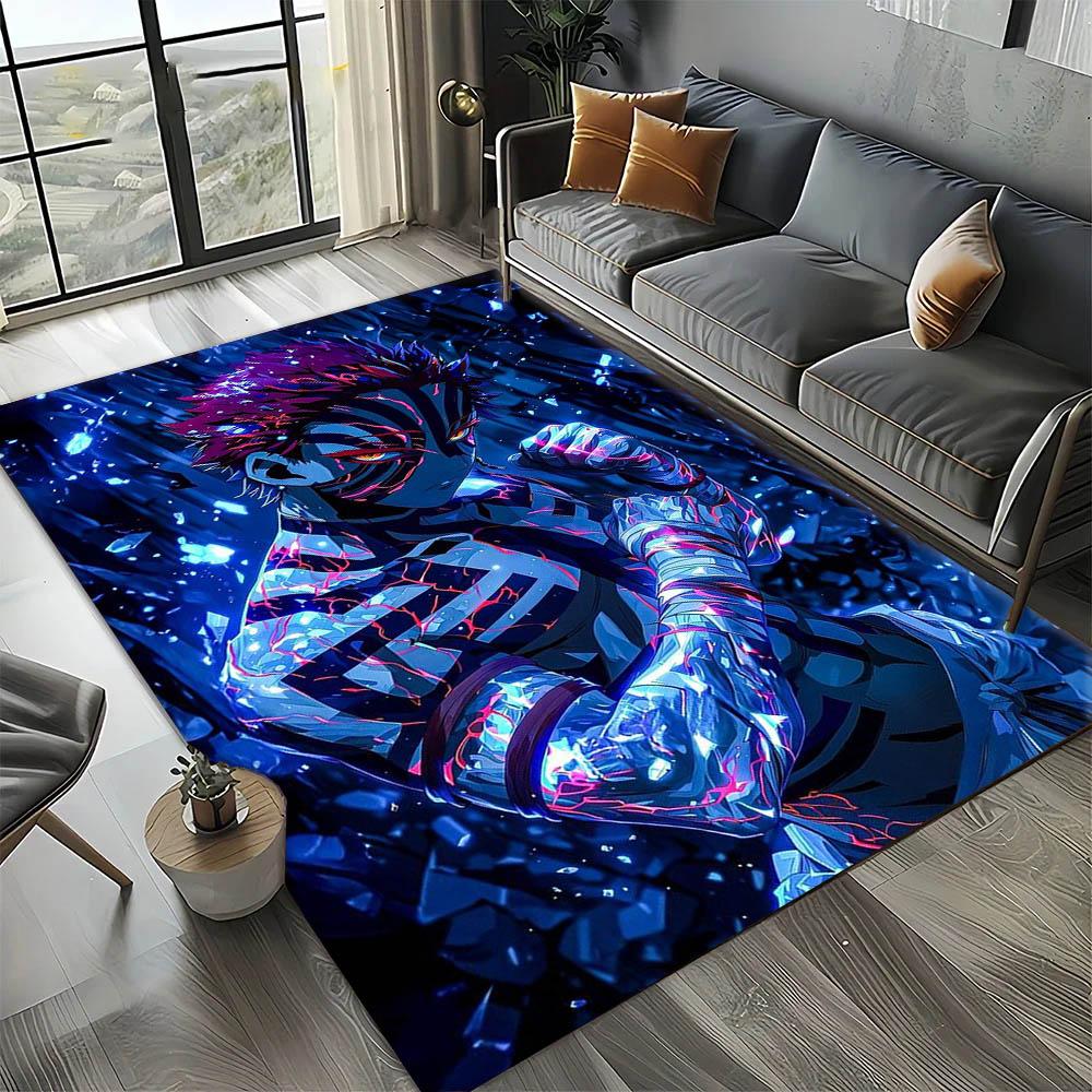 D-Demon Slayer Anime Kamado Nezuko Tanjirou 3D Carpet Rug Art for Room Decor Home Bedroom Gifts Fans Area Rug Non-slip Floor Mat