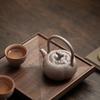 200ML Old Rock Mud Coarse Pottery Persimmon Lifting Beam Teapot Pottery Tea Brewing Pot Kung Fu Teapot  Tea Kettle Tea Ceremony