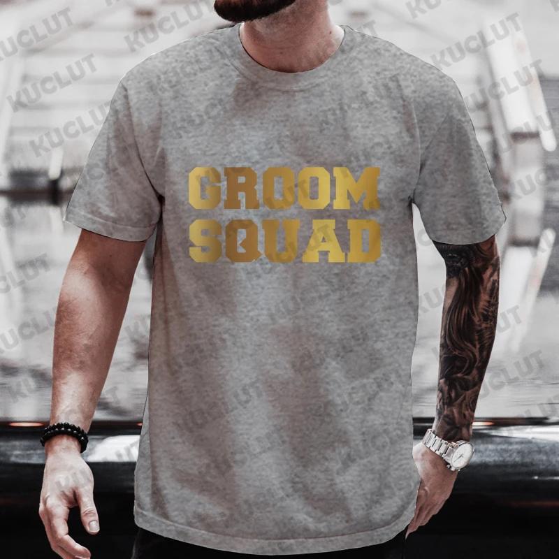 Groom Squad Best Man T Shirt EVG Team Future Groom Tees Single Farewell Bachelor Stag Party Tshirt Engaged Wedding Graphic Tops