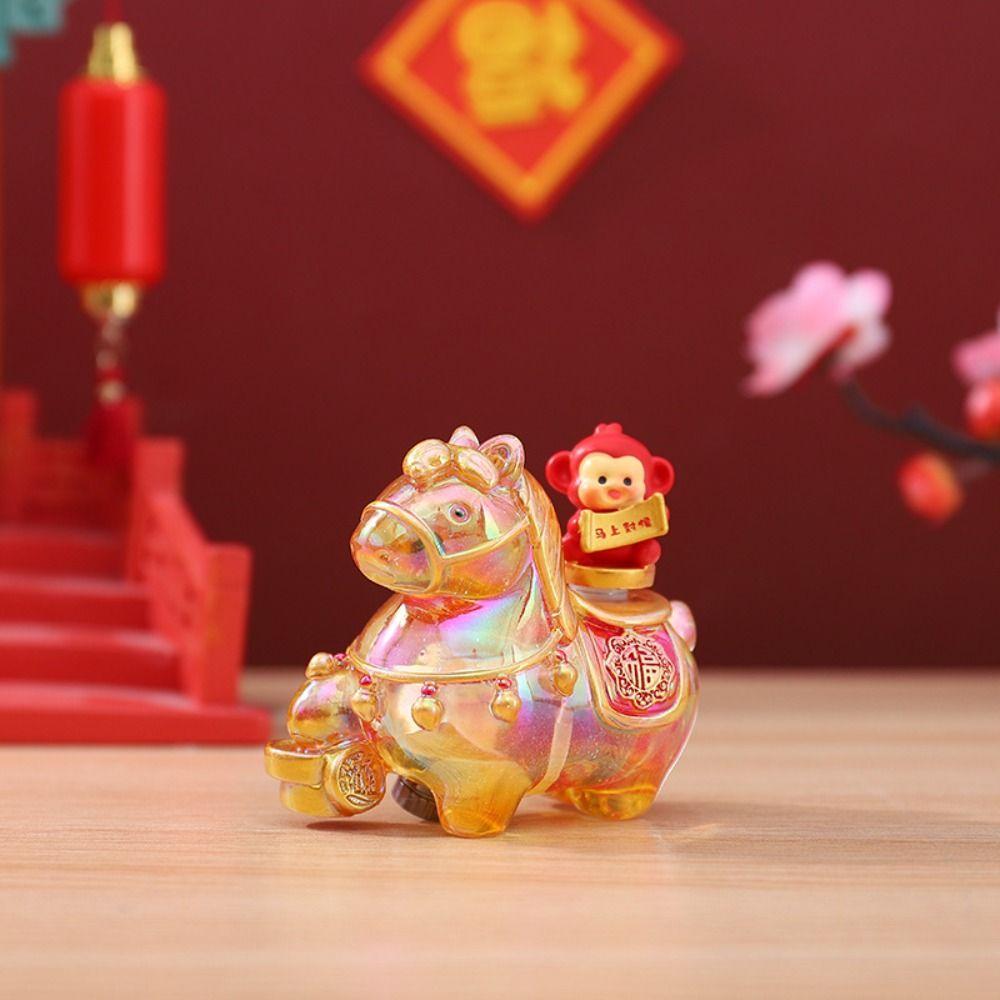 Horse Mascot Cartoon Horse Statue Kawaii Zodiac Horse Figurines Cute Pony Ornament  Home Decoration