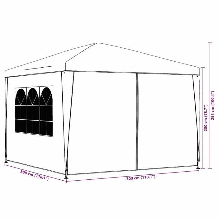 VidaXL Tente de Réception Blanc Tonnelle Chapiteau Pavillon de Jardin Patio 45096
