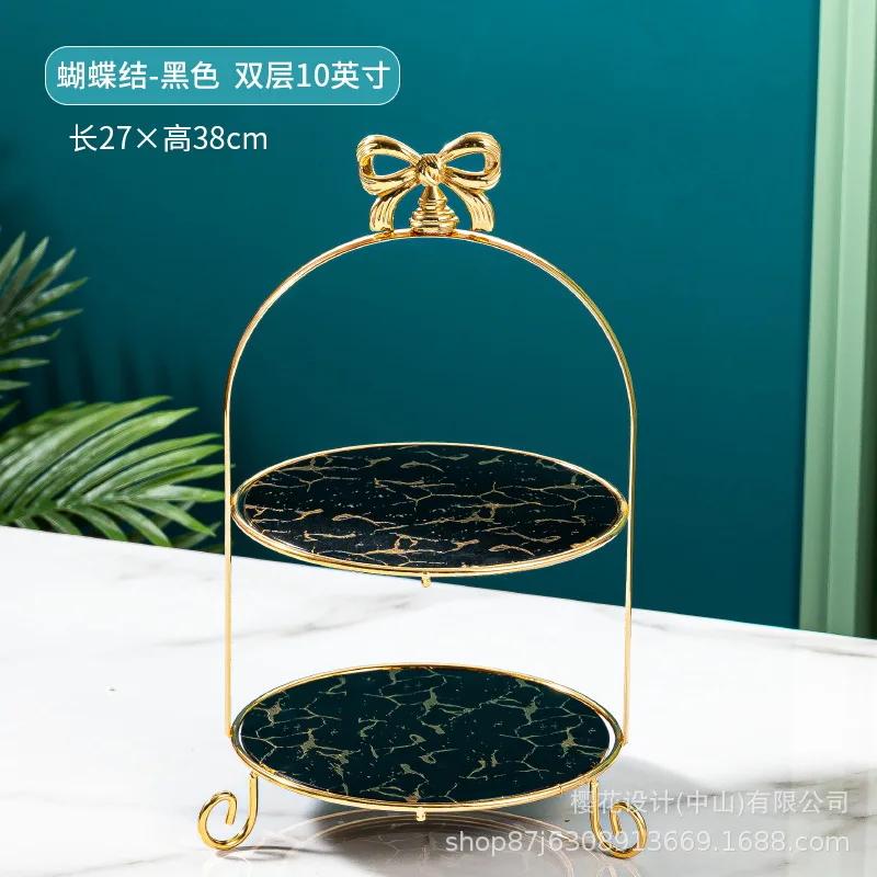 Suport de tort din sticlă marmorată multistrat Farfurie de desert Vas pentru dim sum Formă de tort Farfurie pentru gustări Tavă Farfurii pentru sushi Vas pentru fructe Suport de prezentare