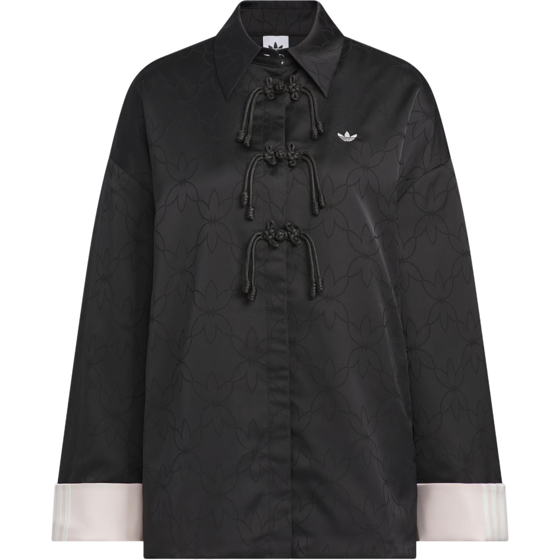 (WMNS) adidas New Chinese Loose Fit Shirt Jacket Asia Sizing Black Women s KB6407 XS