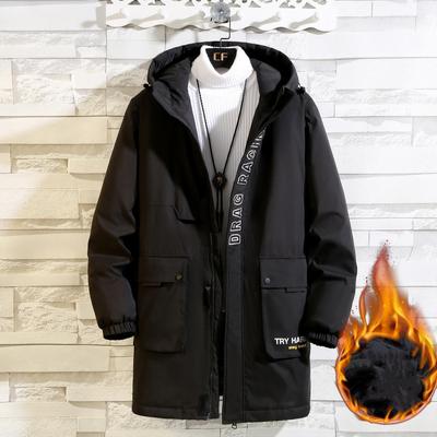 Winter Plus Size Ανδρικό μπουφάν με βαμβακερή επένδυση Plus Fat Plus Ανδρικό μπουφάν με βαμβακερή επένδυση Νέου στυλ Young Handsome Fat Man Μαύρο βαμβακερό παλτό 4XL-10XL