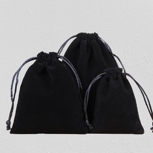 50 Pcs/Lot Soft Fabric Velvet Drawstring Gift Bags for Wedding Party Various Size Jewelry Package Elegant Pouches