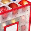 Ornament Storage Box 64-Compartment Foldable Christmas Storage Bins for Sundries Clothes Holiday Baubles Candy Jewelry Toys