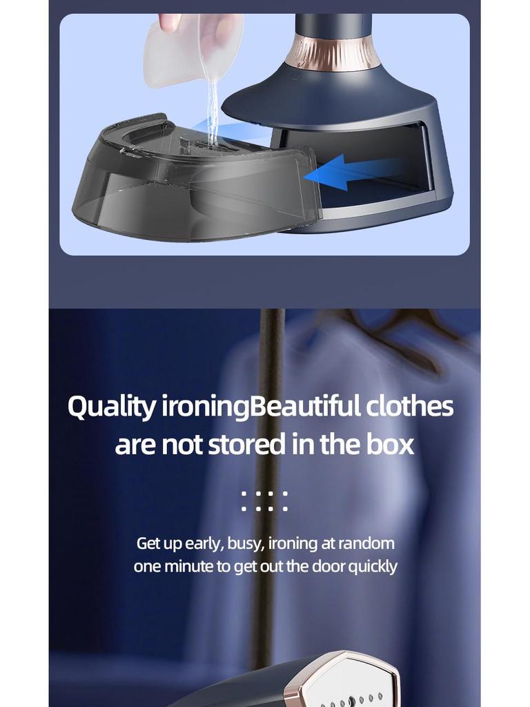 Compact Digital Garment Steamer & Iron with Folding Design - Handheld All-in-One for Household Use