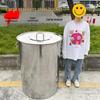 JPHZNB Thickened Stainless Steel Round Soup Water Bucket with Lid