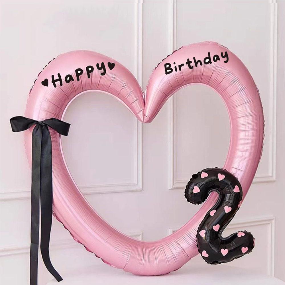 Hollow Out Love Heart Balloon Birthday Party Decoration Cute Love Ballons Baby Shower Wedding Party Gifts Party Balloon Ornament