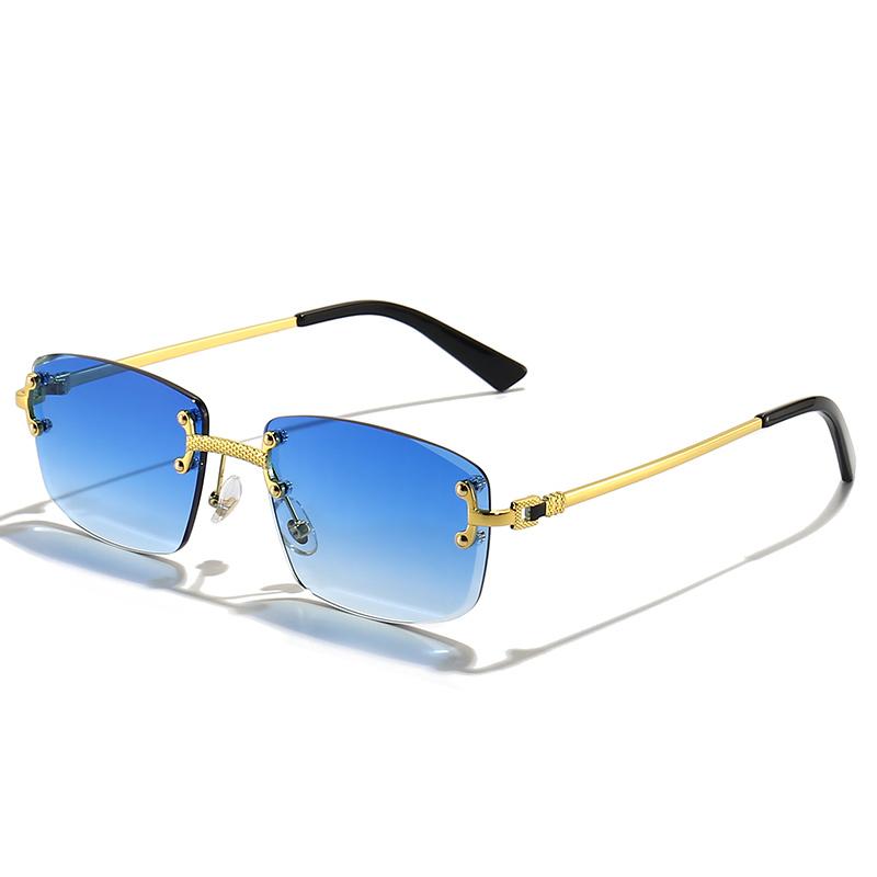 HBK Wholesale Custom Mirror Sunglasses - UV400 Protection Rimless Design - OEM with Logo Printing Alloy