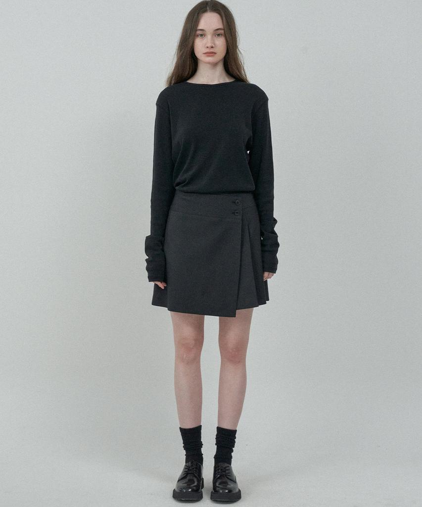 Mot Essential Wrap Skirt - Dark Gray