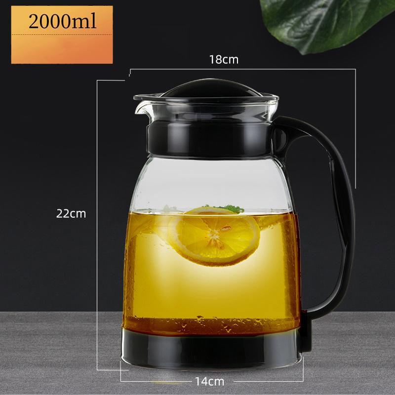 Skleněná konvice na ovoce 700/2600 ml s rukojetí Kuchyňské náčiní Filtrační džbán pro domácnost Kuchyňské hrnce na kávu Kuchyňské potřeby pro bary