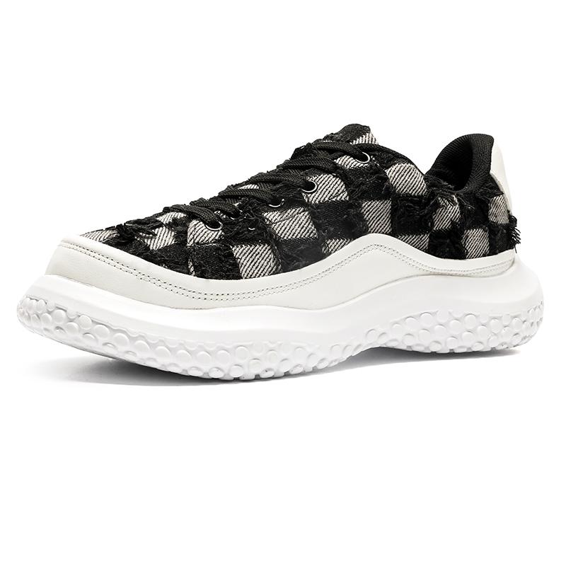 Summer New PU Bottom Big Head Shoes Trendy Canvas Breathable Casual Fashion Foreign Trade Large Size Trendy Shoes39-46