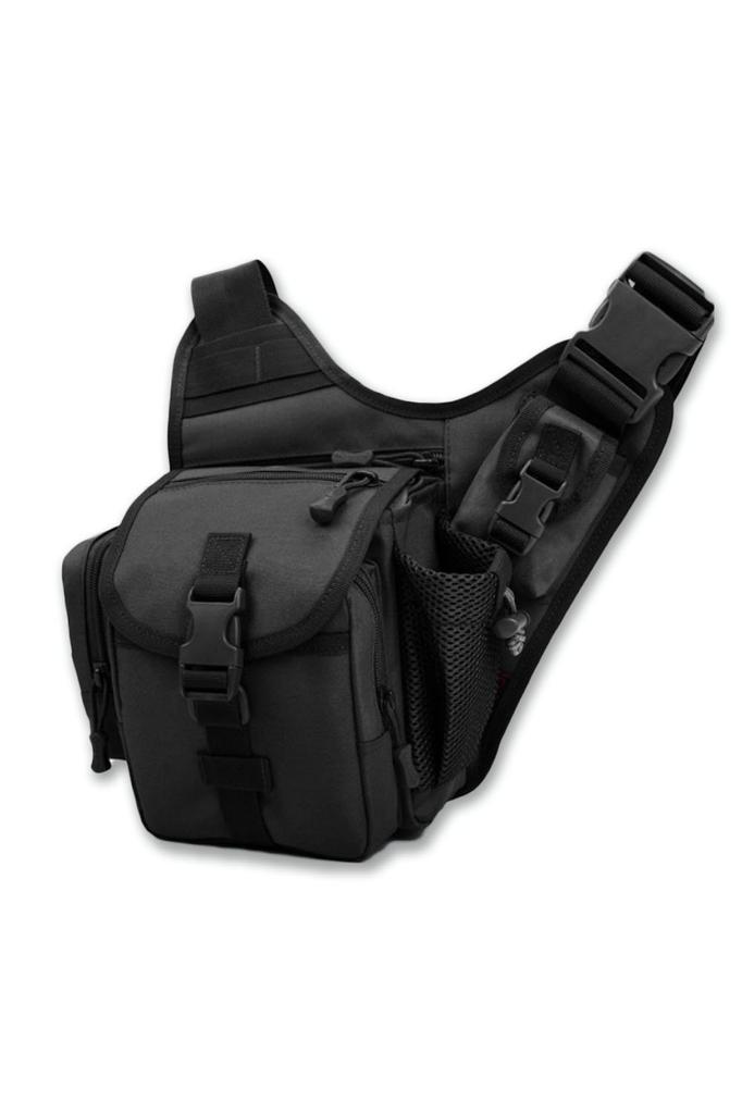 (SCGEHA) Fishing Bag, Lure Bag, Multi-functional Shoulder Bag (Black)
