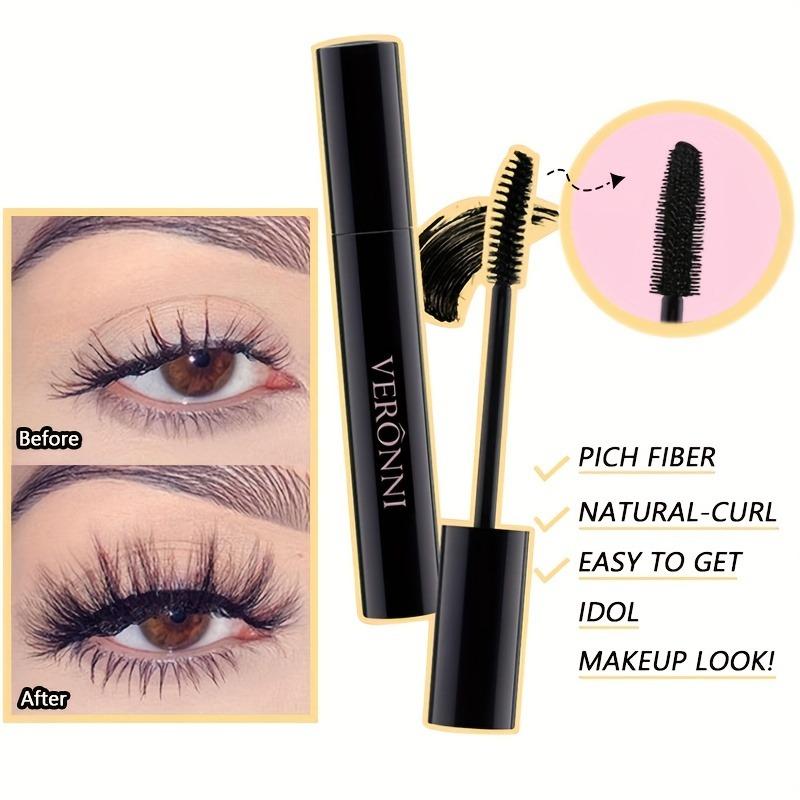Waterproof Mascara Long-Lasting Smudge-Proof Curling Formula for All Skin Types