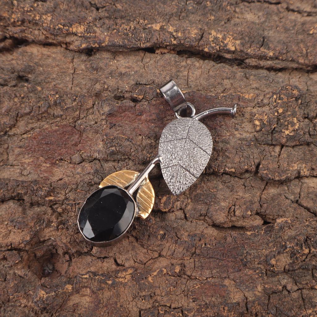 Black Onyx Gemstone Best Sisters Gift New Pendant Jewelry 925 Sterling Silver PP-55-16