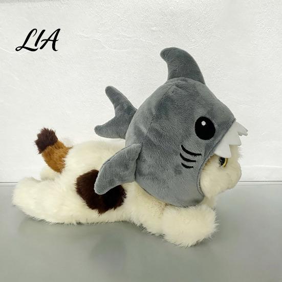 Winter Plush Warm Headgear Cat Shark Hood Hat, Headgear, Cozy Cute Thermal Ear Protection for Cats Hat Accessory Small Dogs Fun Photo Props Pet