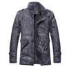 Men's Leather Jacket Slim Fit Motorcycle Casual Warm Coat