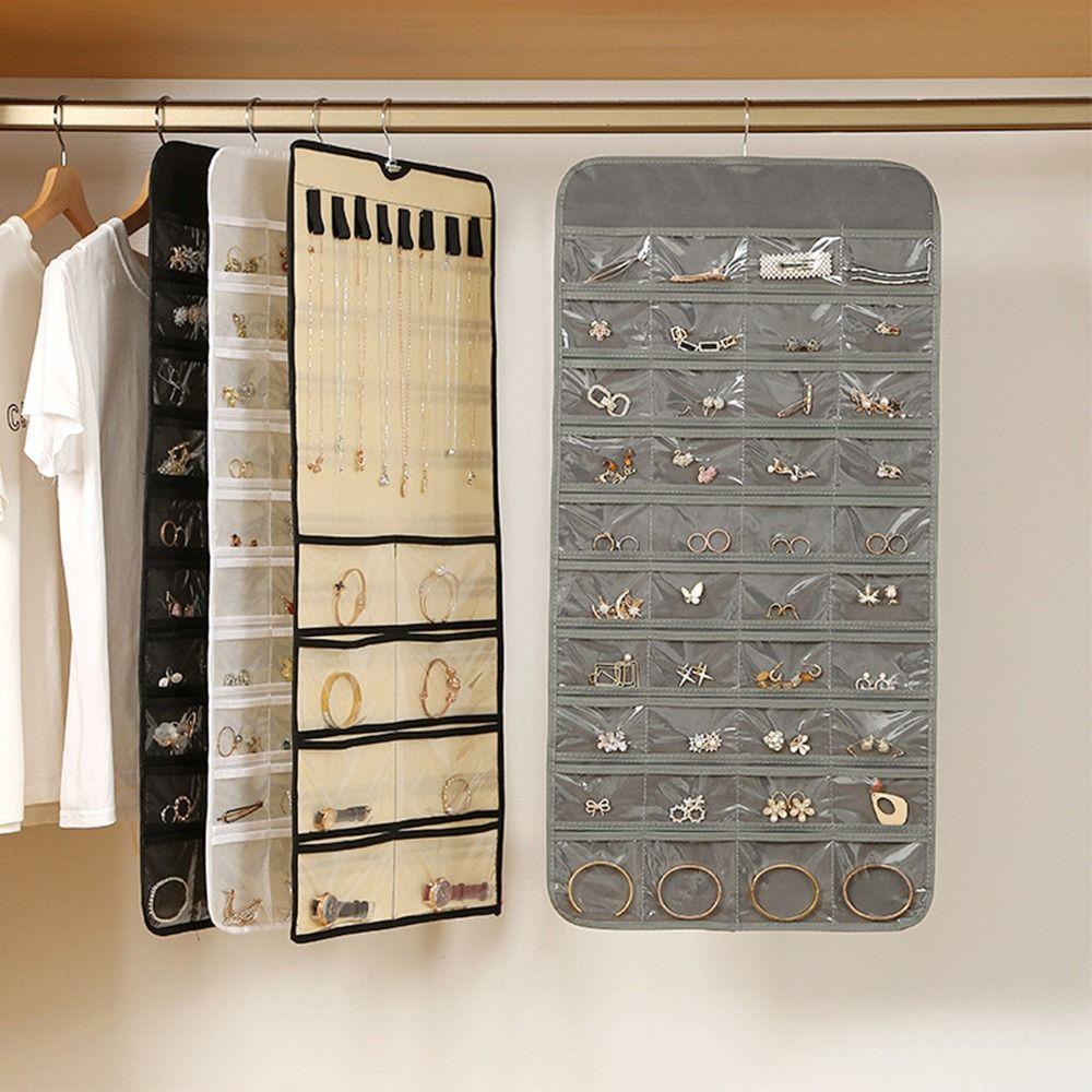Vlies-Schmuckaufbewahrungstasche Faltbare Hänge-Aufbewahrungstasche Ring-Displayhalter Zubehör-Display