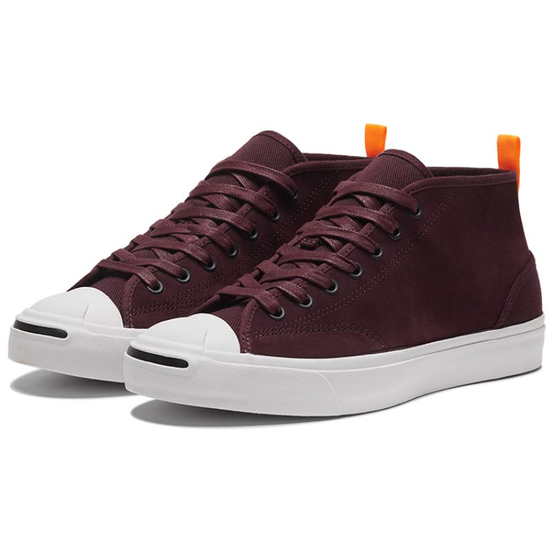 Converse Jack Purcell Comfortable and Versatile Mid-Top Canvas Shoes Unisex Red and White