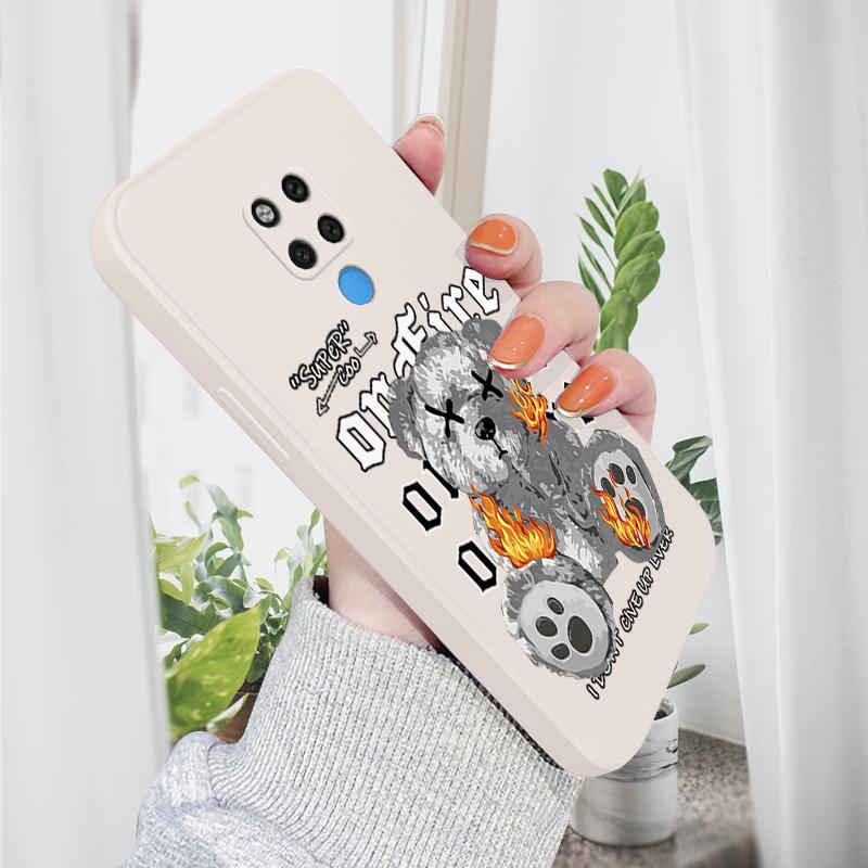 

Чехол для телефона с мультяшным красочным узором, квадратный, жидкий, силикон, TPU, полное покрытие, противоударный, защитный чехол для камеры Huawei Honor Vivo Honor 70 белый