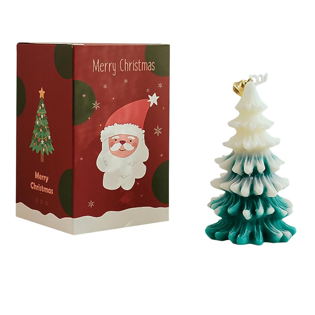 Christmas Tree Candle Frosted Scented Candle Two-tone Gradient Scented Candle, Christmas Tree Scented Candle Home Décor Gift
